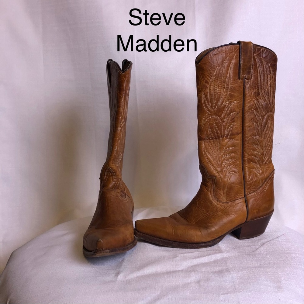 Steve Madden brown western leather women’s boots